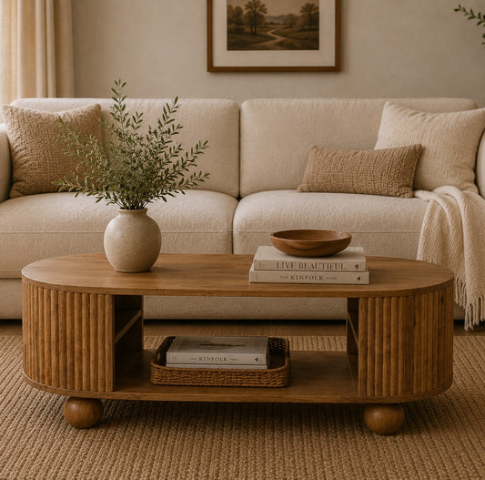 Portland Solid Wood Ball Coffee Table