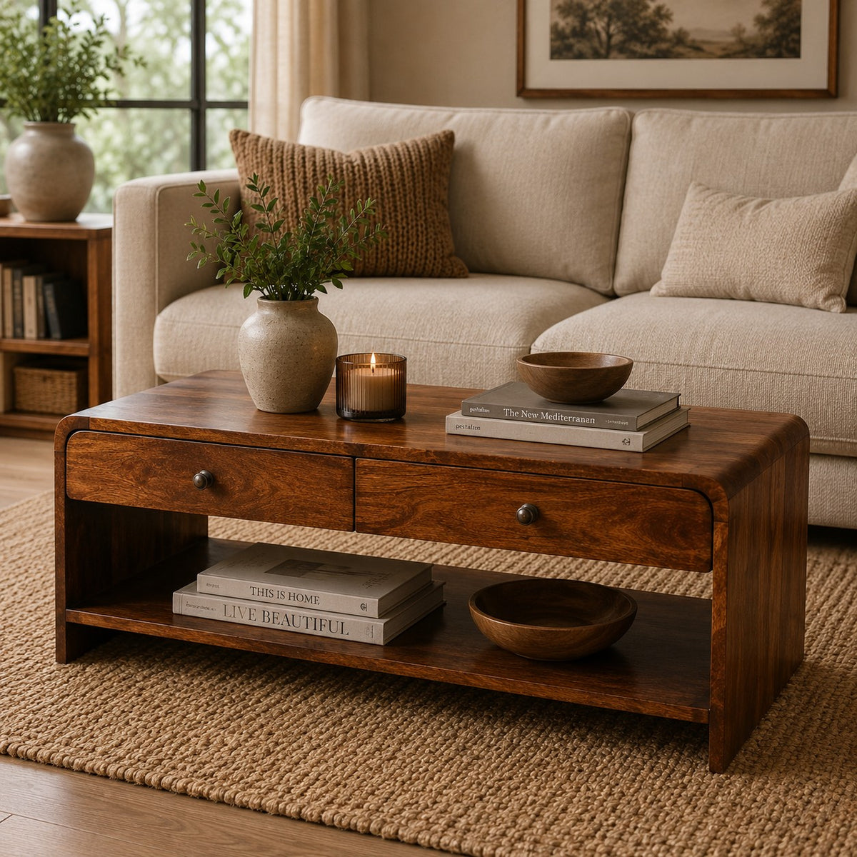 Dallas Solid Wood Slim Coffee Table