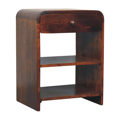 Dallas Solid Wood 1 Drawer Nightstand