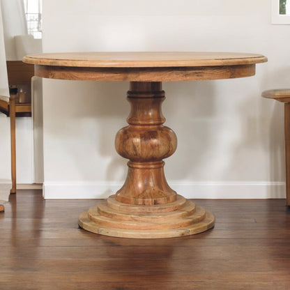 Georgetown Turned Pedestal Wood Dining Table