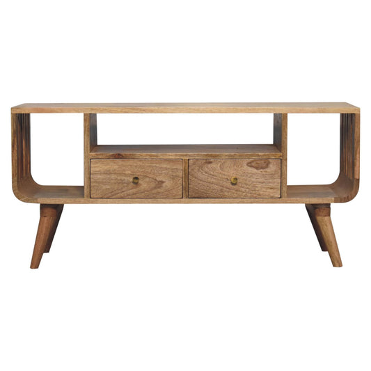 Portland Solid Wood 2 Drawer TV Console