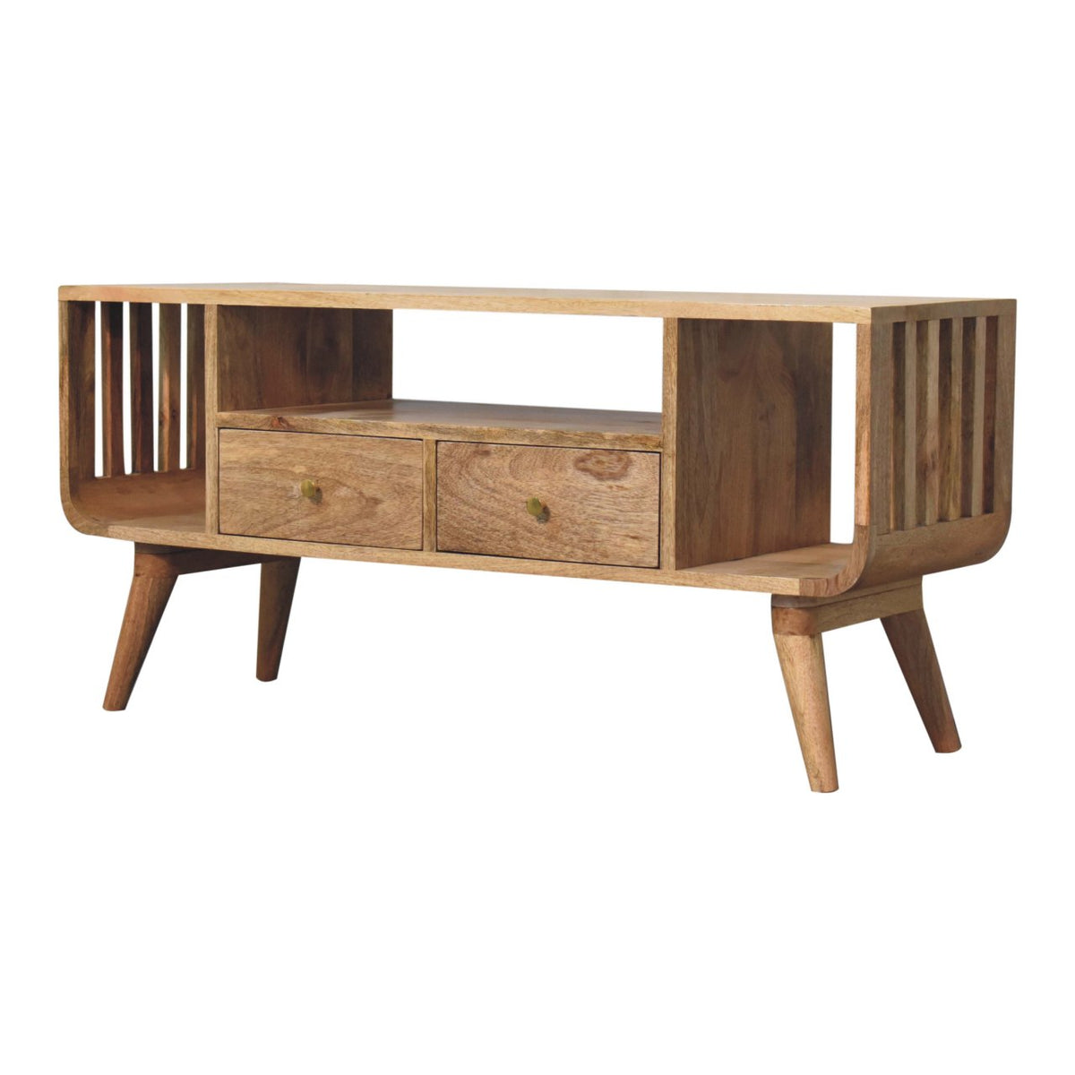Portland Solid Wood 2 Drawer TV Console