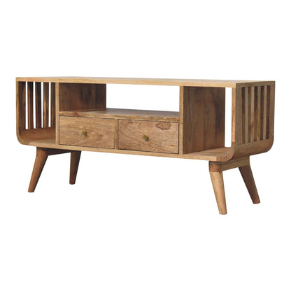 Portland Solid Wood 2 Drawer TV Console