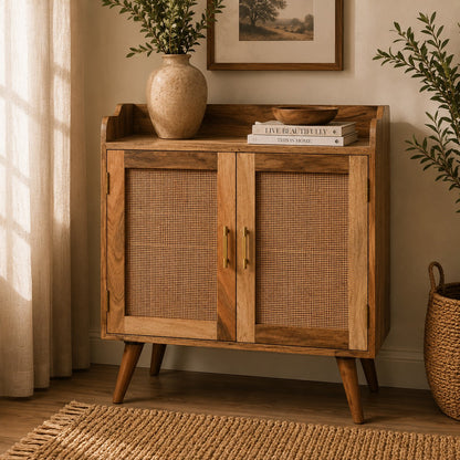 Malibu Rattan T-Bar Cabinet