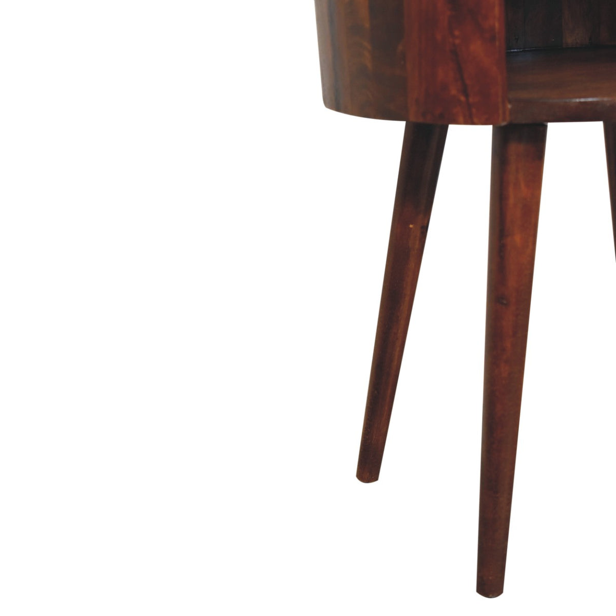 Camden Chestnut Round Open Nightstand