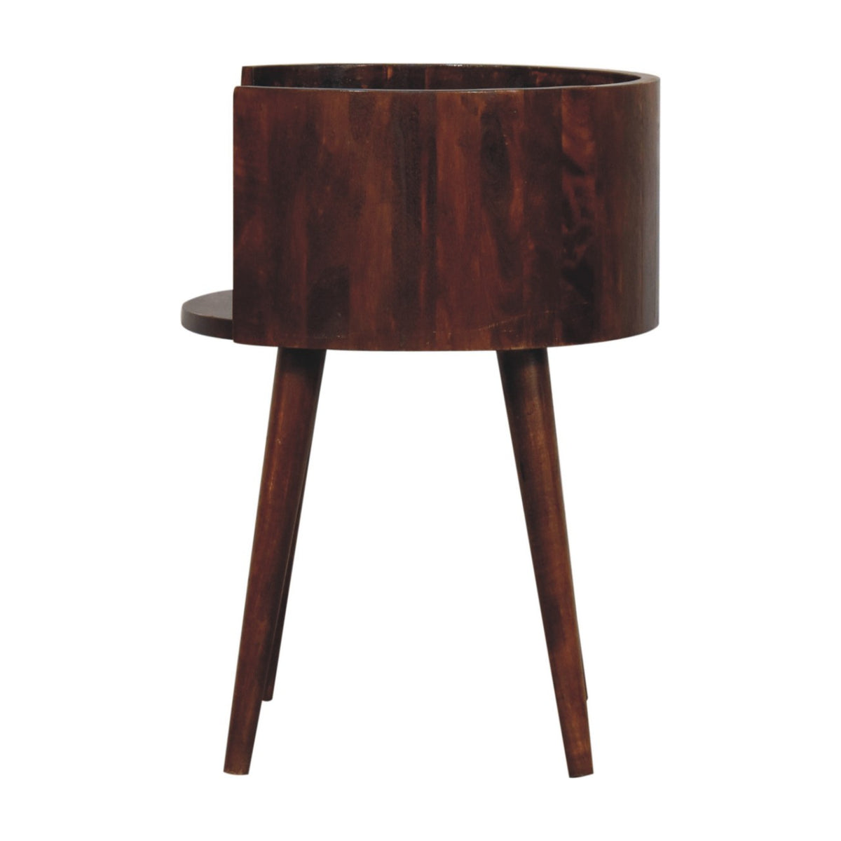 Camden Chestnut Round Open Nightstand