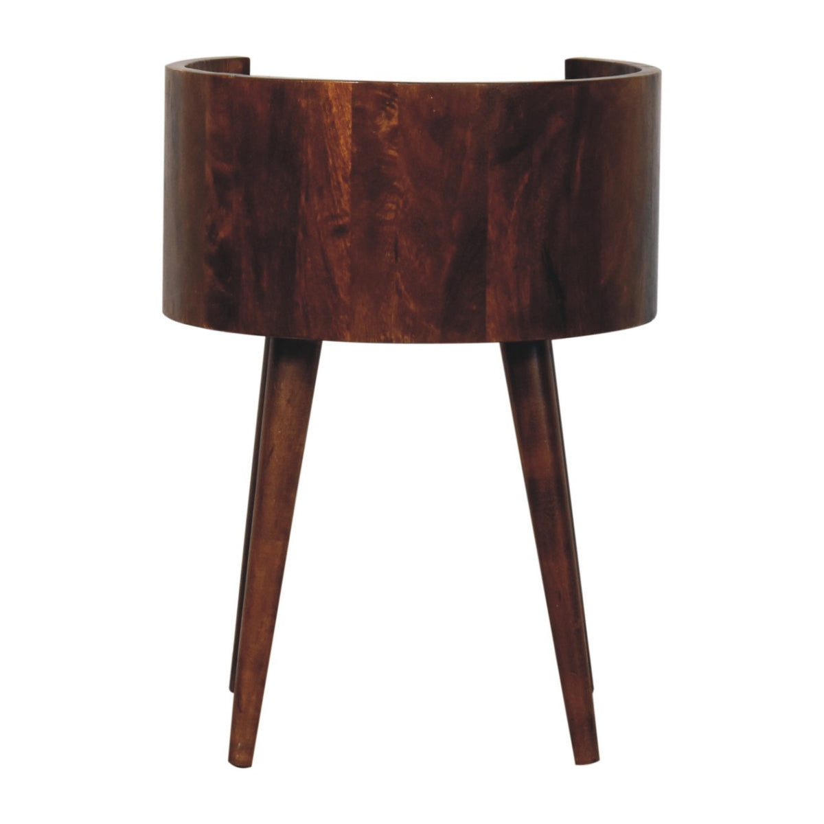 Camden Chestnut Round Open Nightstand
