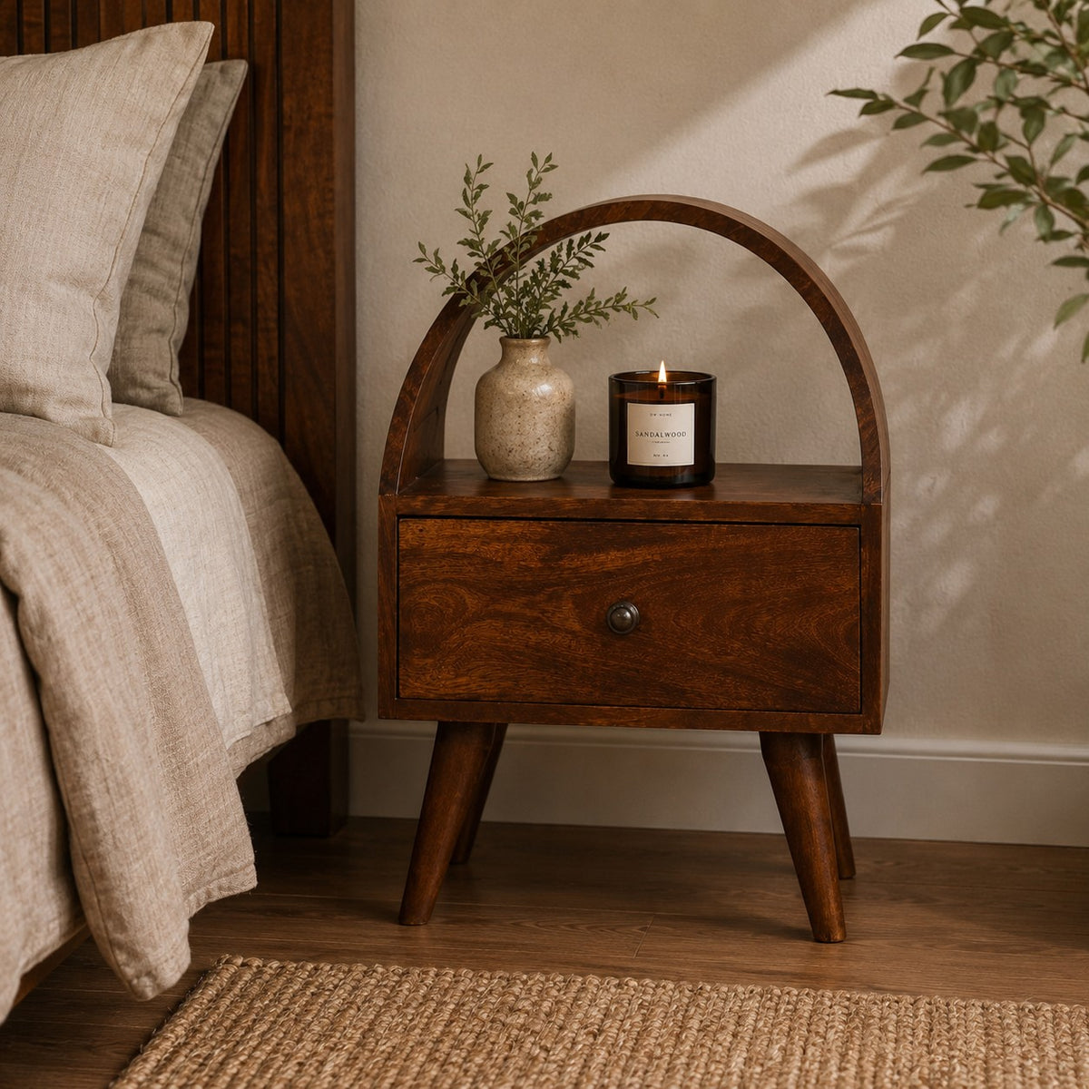 Chestnut Ridge 1 Drawer Dome Nightstand