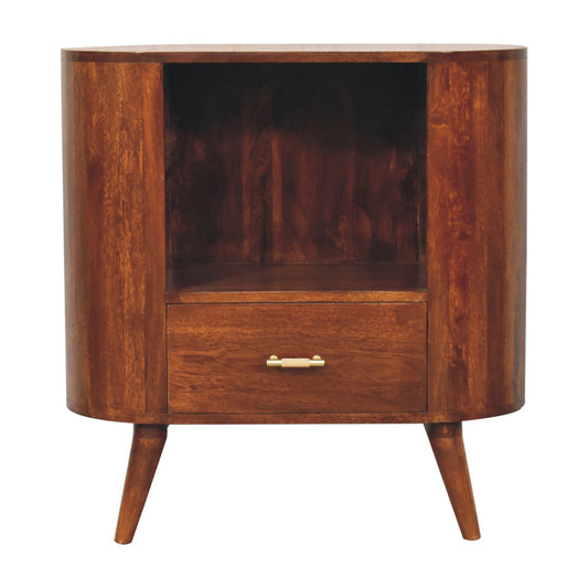 Camden Chestnut Open Slot Storage Cabinet