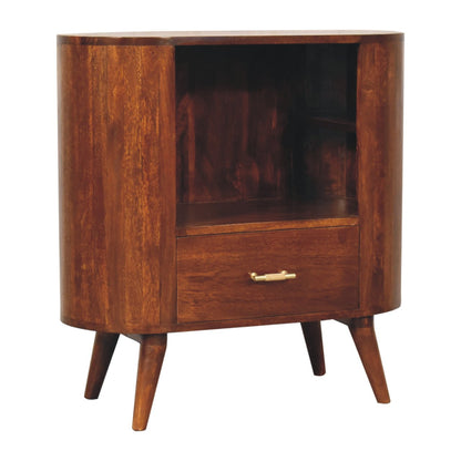 Camden Chestnut Open Slot Storage Cabinet