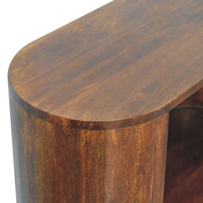 Camden Chestnut Open Slot Storage Cabinet