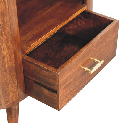 Camden Chestnut Open Slot Storage Cabinet