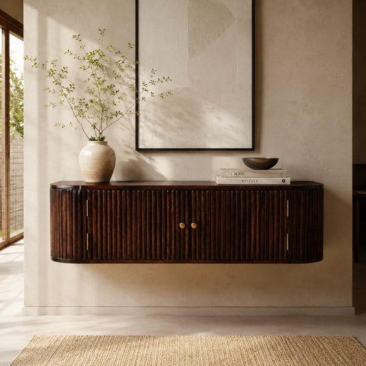 Boulder Chestnut Floating Wall Console