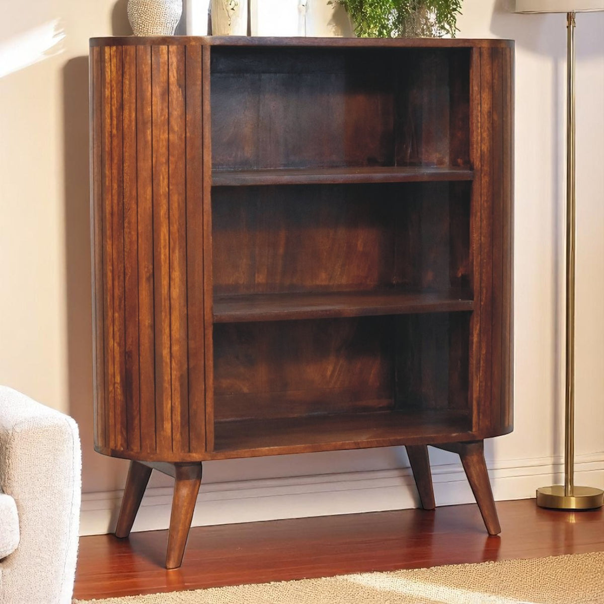 Camden Chestnut 3-Tier Open Bookcase