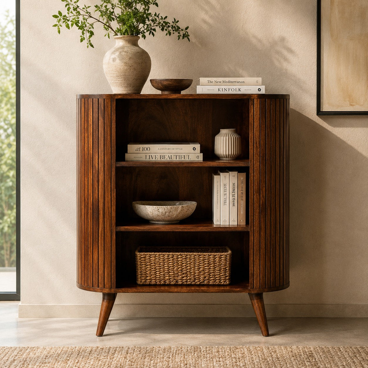 Camden Chestnut 3-Tier Open Bookcase