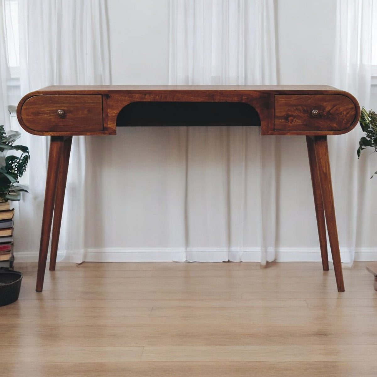 Chestnut Ridge 2 Drawer Arch Writing Desk