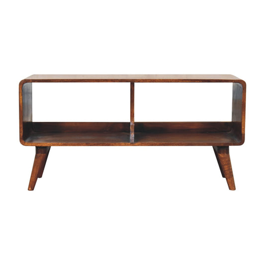 Big Sur Curved Chestnut 2 Slot Media Unit