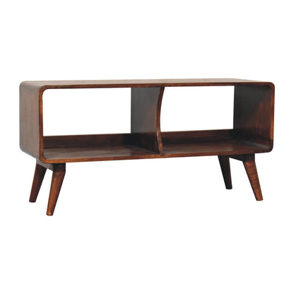 Big Sur Curved Chestnut 2 Slot Media Unit