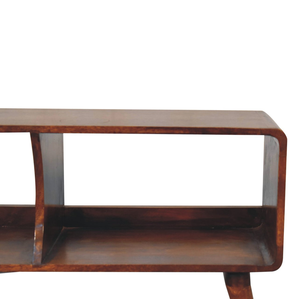 Big Sur Curved Chestnut 2 Slot Media Unit