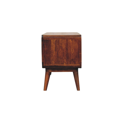 Big Sur Curved Chestnut 2 Slot Media Unit