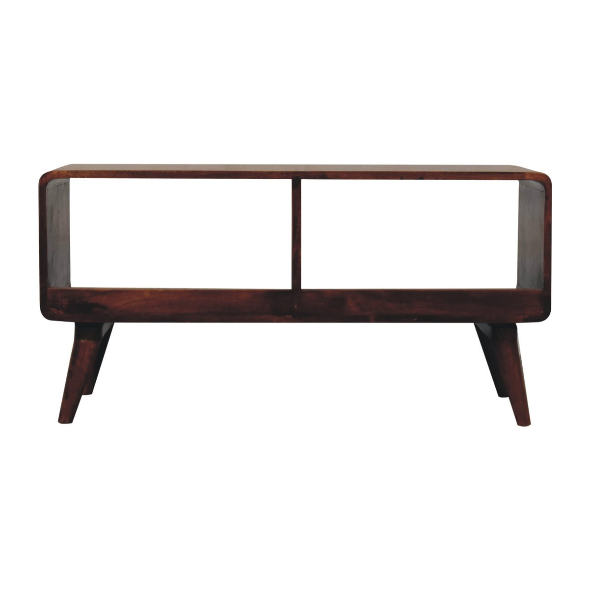 Big Sur Curved Chestnut 2 Slot Media Unit