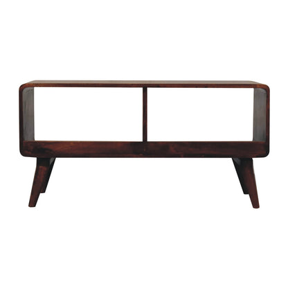 Big Sur Curved Chestnut 2 Slot Media Unit