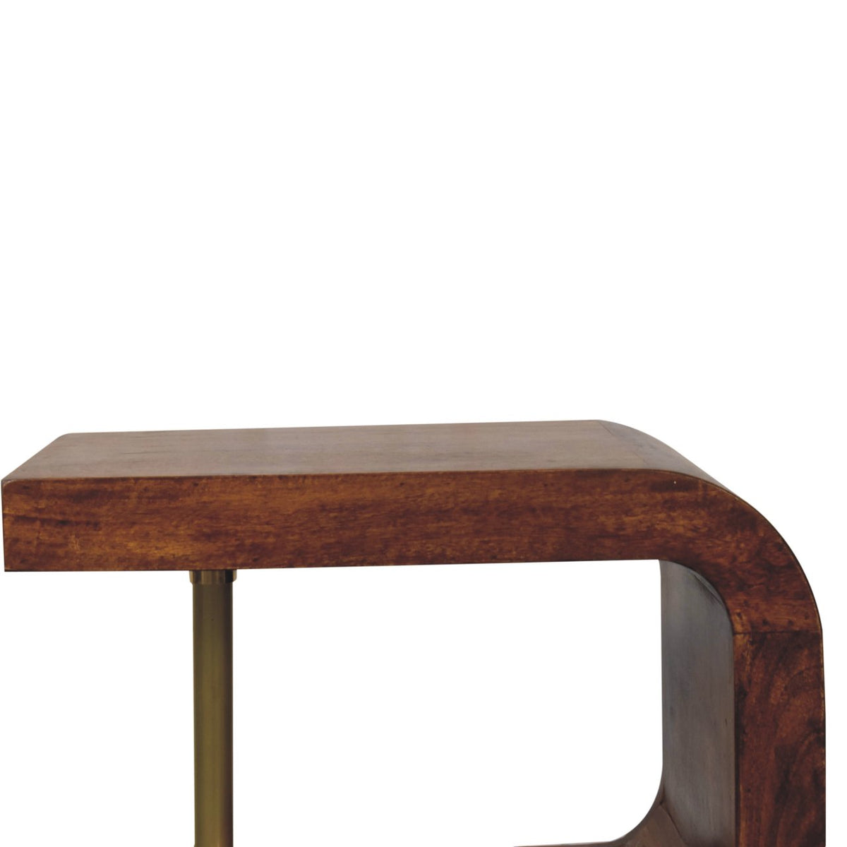 Chestnut Ridge S-Curve Brass Open Nightstand