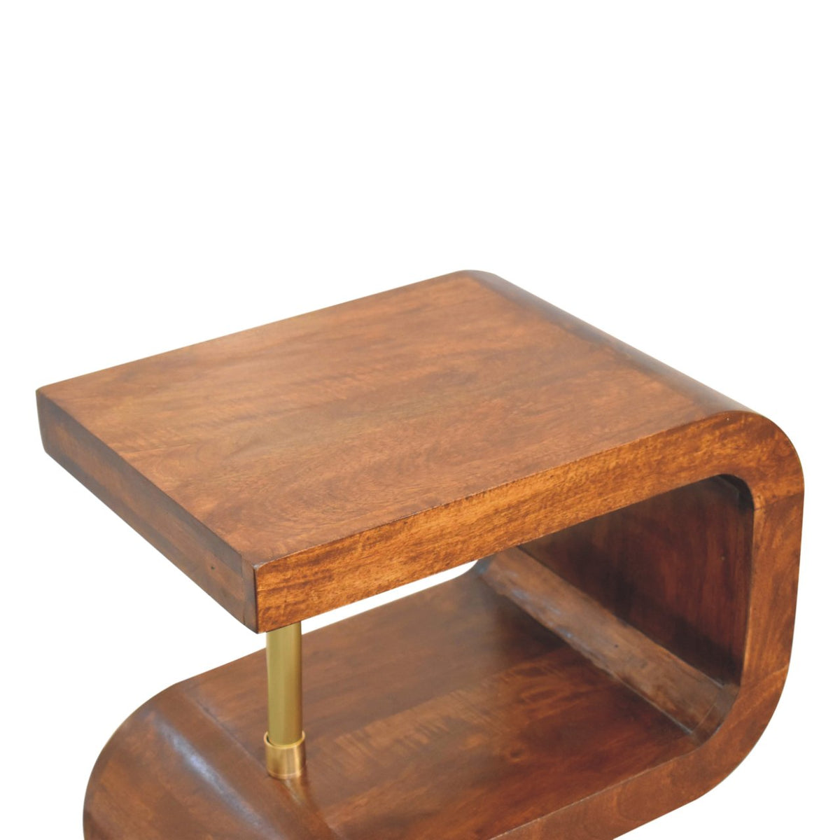 Chestnut Ridge S-Curve Brass Open Nightstand