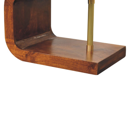 Chestnut Ridge S-Curve Brass Open Nightstand