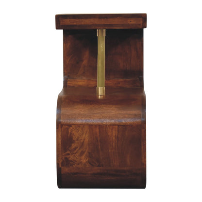 Chestnut Ridge S-Curve Brass Open Nightstand
