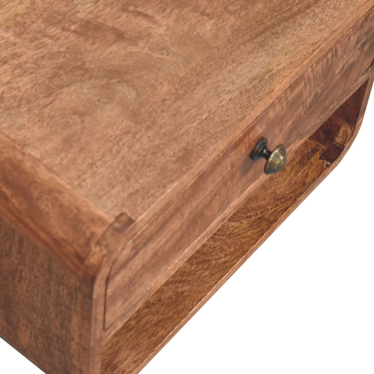 Big Sur Honey Curved 1 Drawer Nightstand