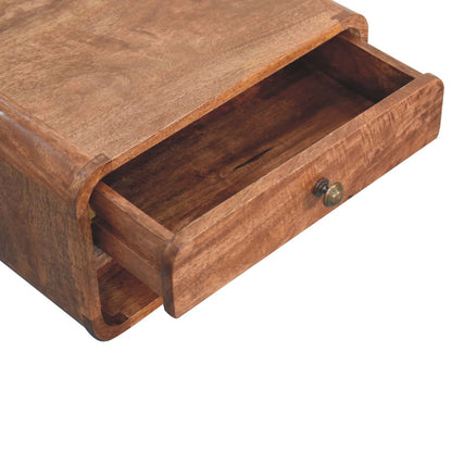 Big Sur Honey Curved 1 Drawer Nightstand