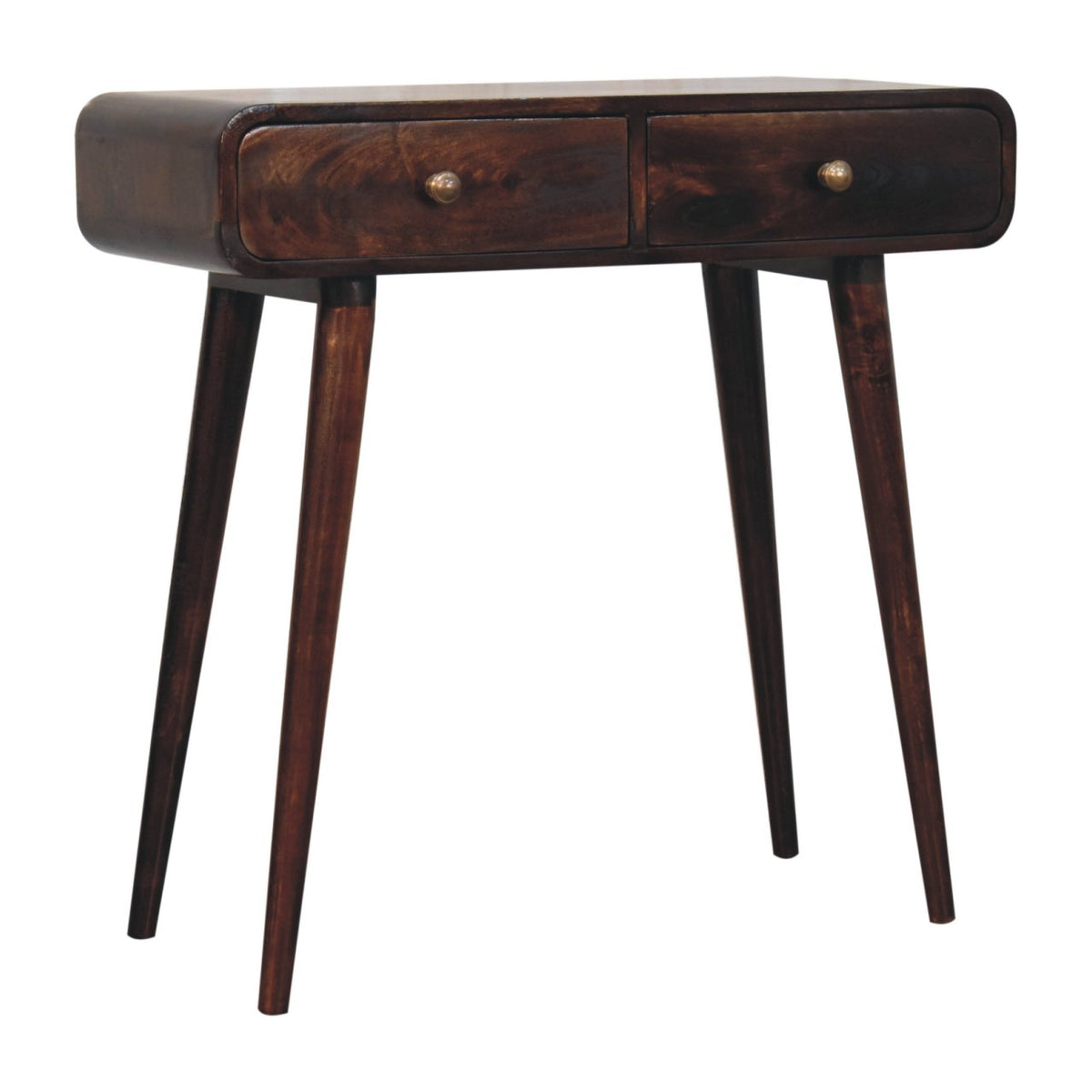 Nashville Walnut Curved Entryway Table