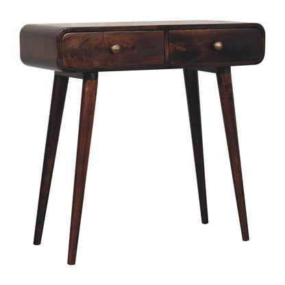 Nashville Walnut Curved Entryway Table