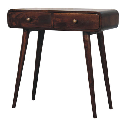 Nashville Walnut Curved Entryway Table