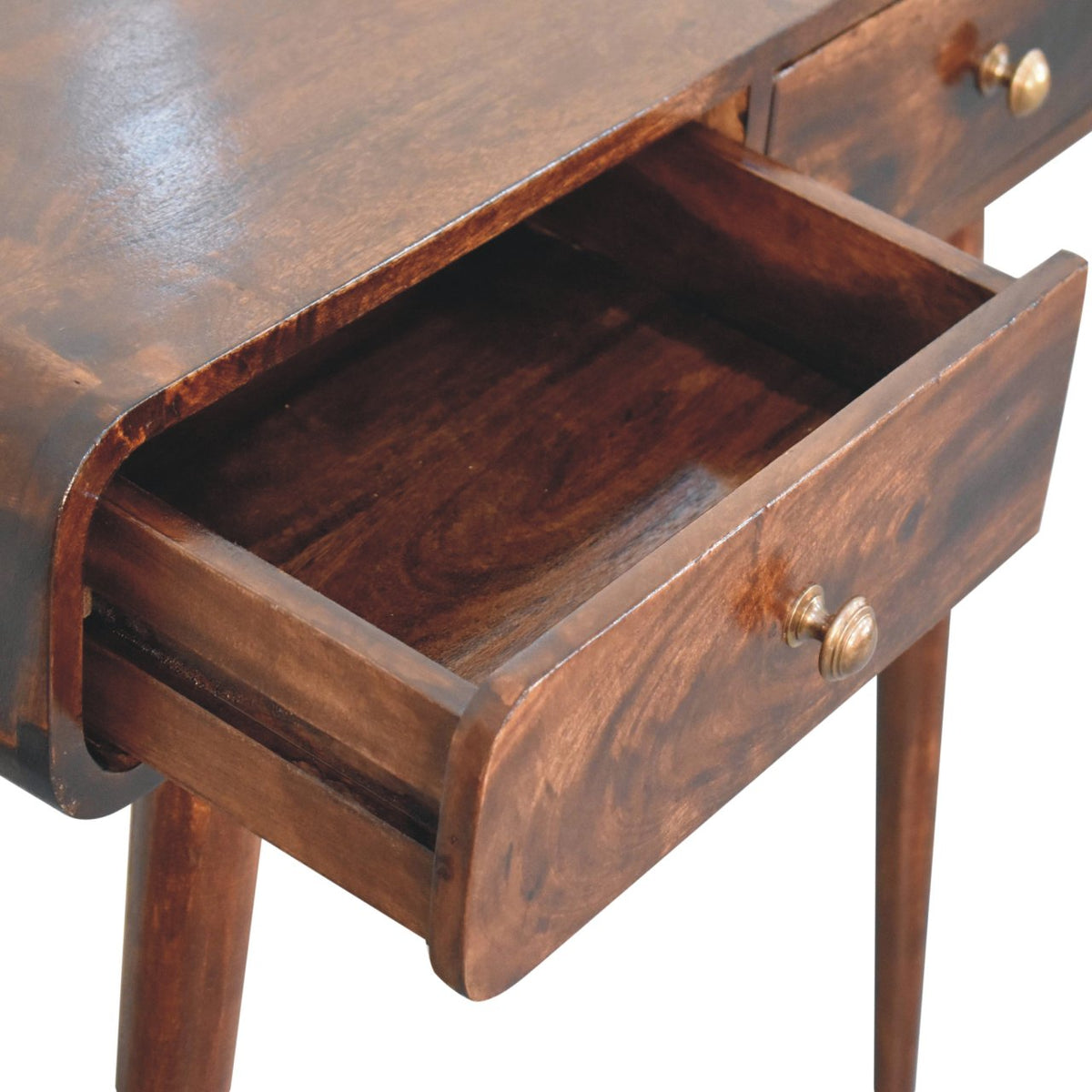 Nashville Walnut Curved Entryway Table