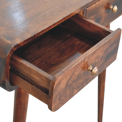 Nashville Walnut Curved Entryway Table