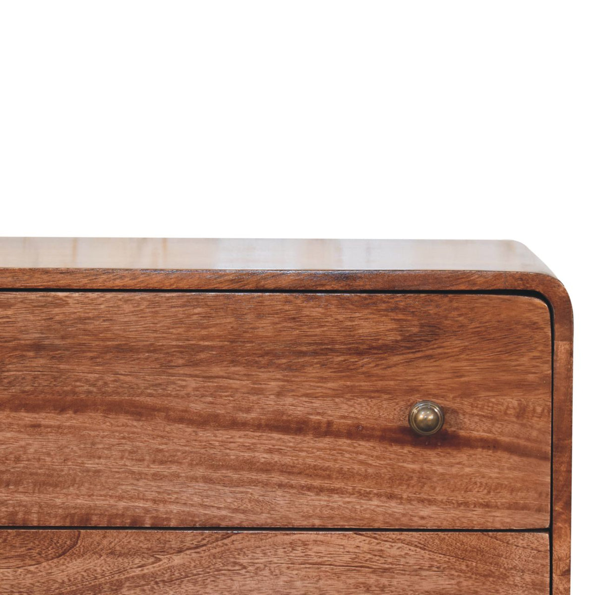 Big Sur Curved Honey 3 Drawer Oak Chest