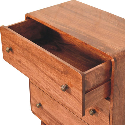 Big Sur Curved Honey 3 Drawer Oak Chest