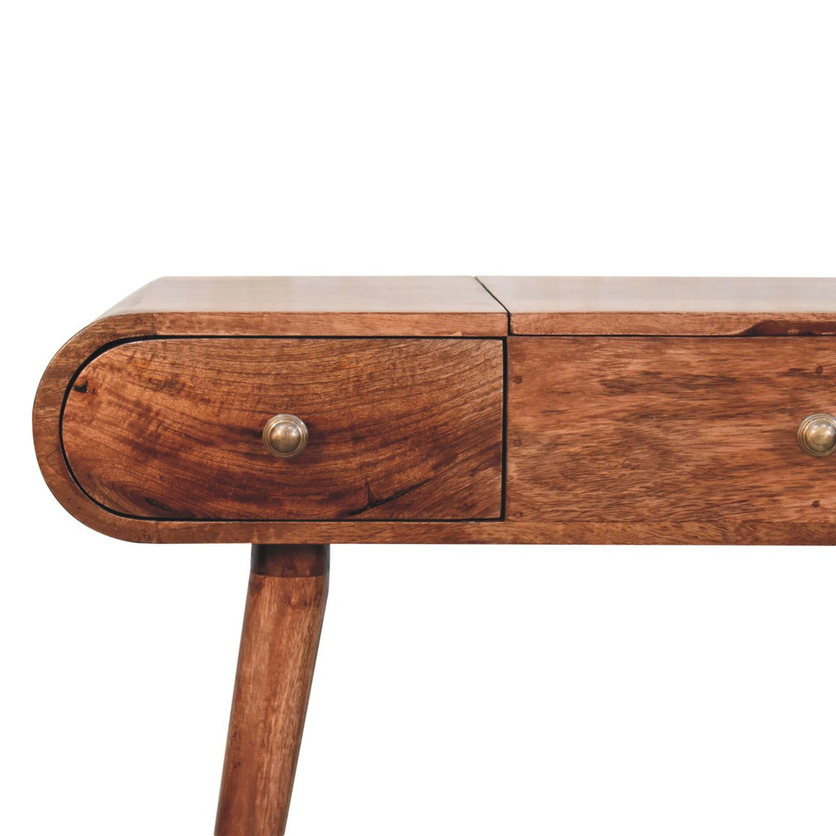Carmel Round Wood Dressing Table Vanity