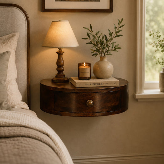 Montecito Walnut Floating Nightstand