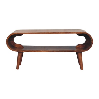 Lennox Large Caramel Open Shelf Coffee Table