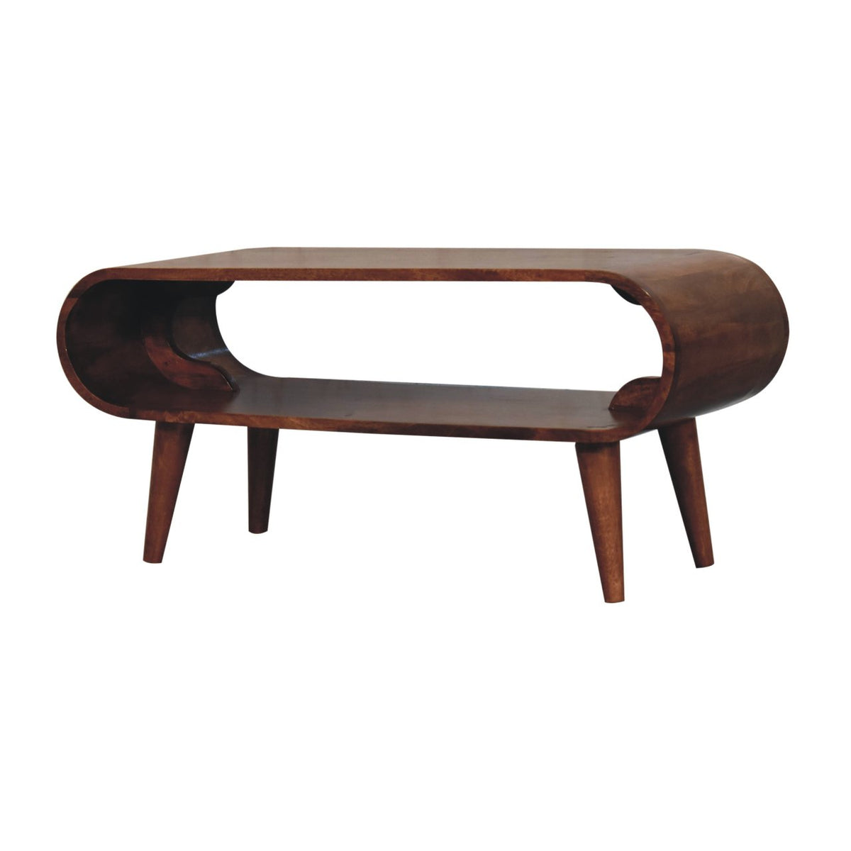 Lennox Large Caramel Open Shelf Coffee Table