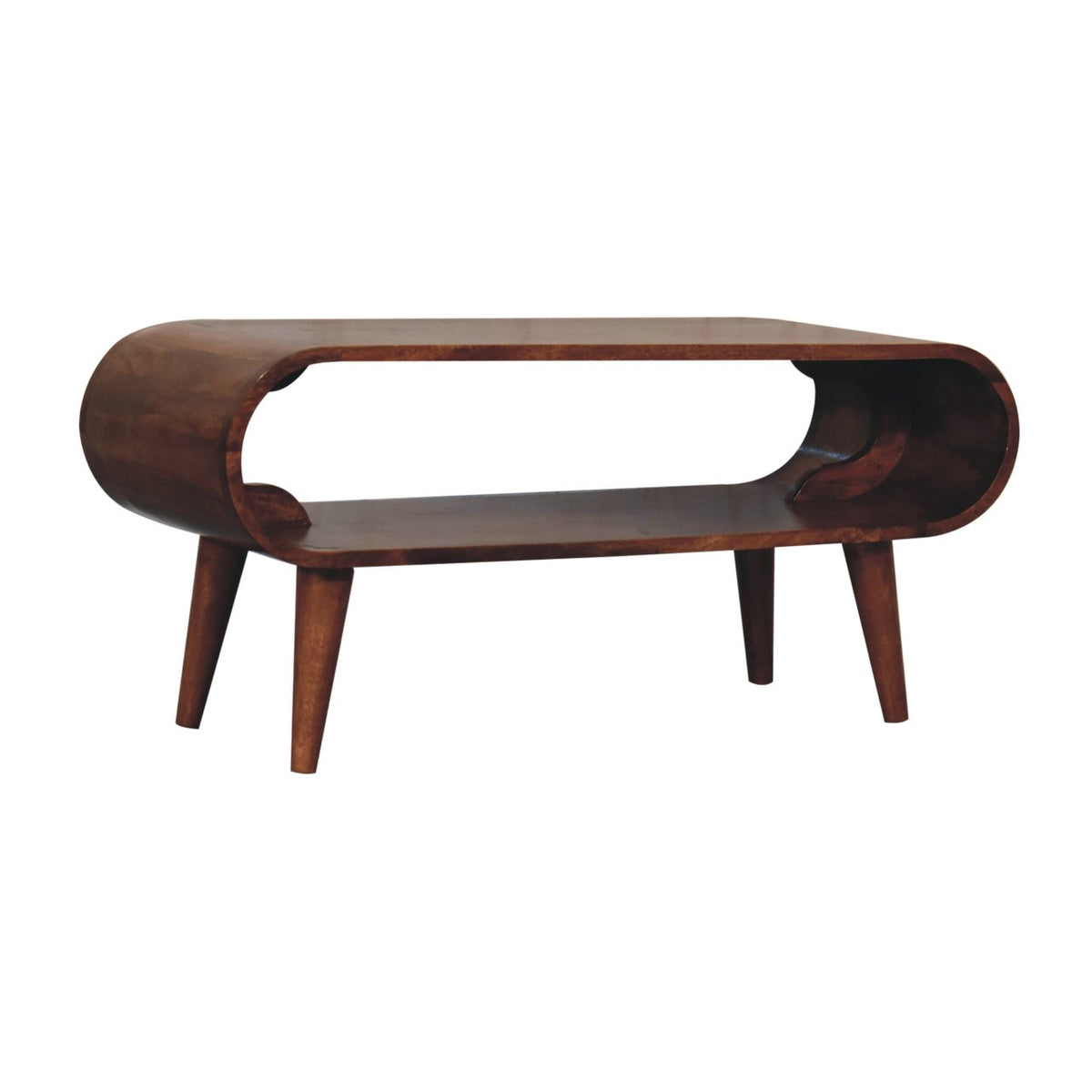 Lennox Large Caramel Open Shelf Coffee Table