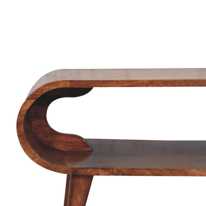 Lennox Large Caramel Open Shelf Coffee Table