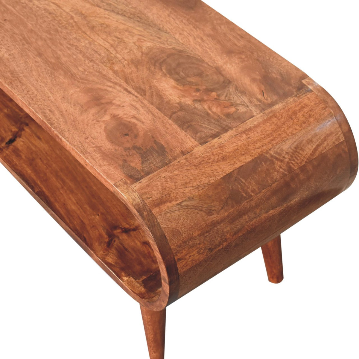 Lennox Large Caramel Open Shelf Coffee Table