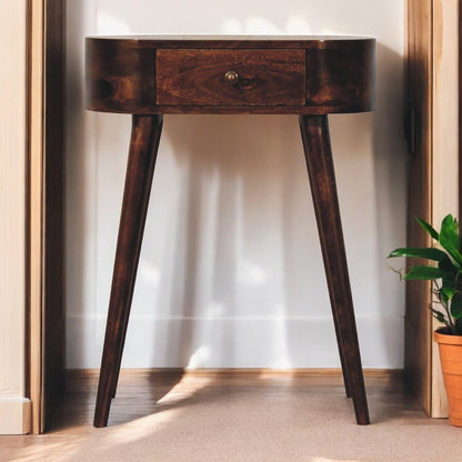 Small Albion Walnut 1 Drawer Slim Console