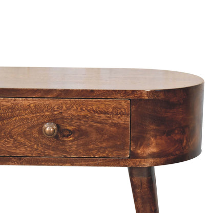 Small Albion Walnut 1 Drawer Slim Console