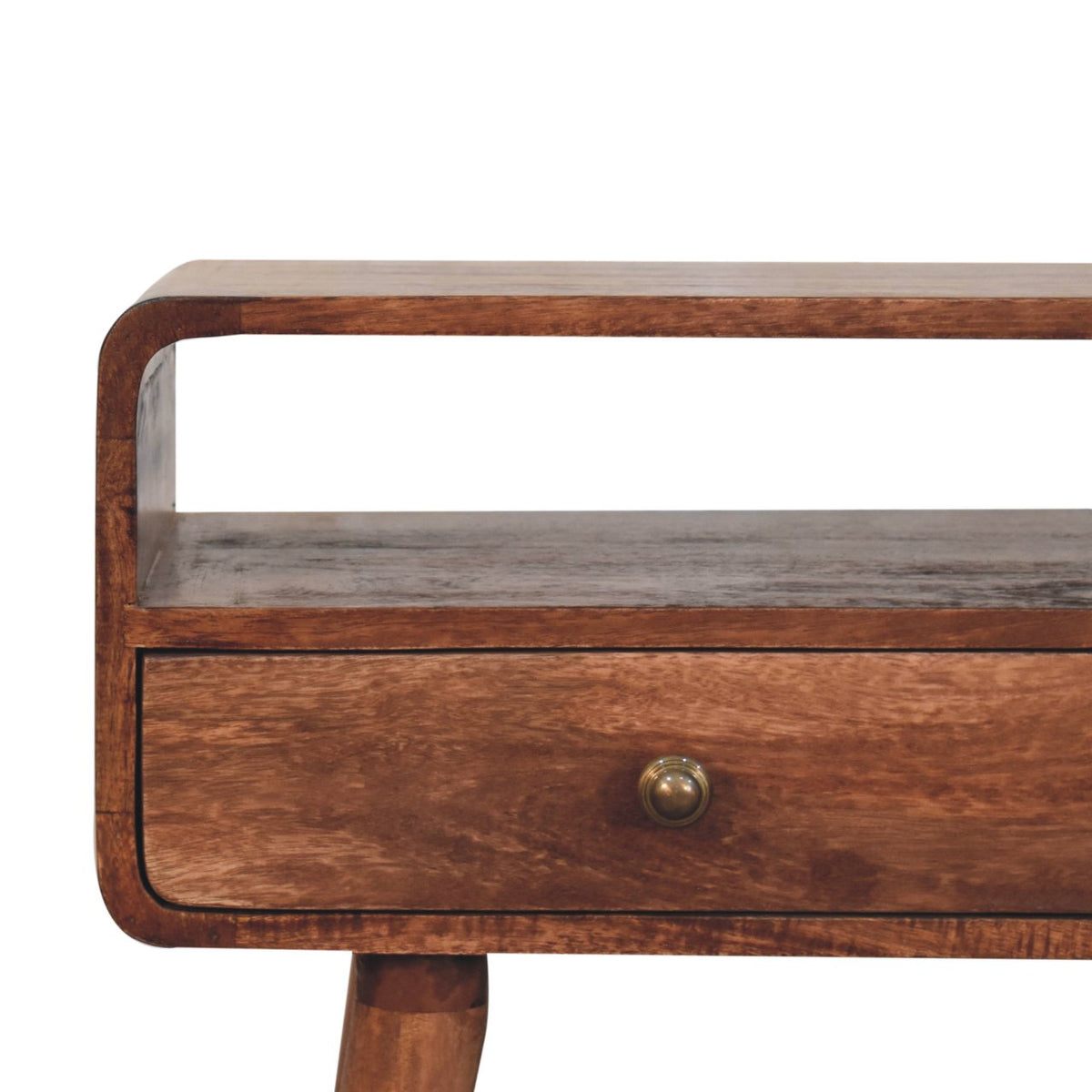 Nashville Curved Honey 2-Drawer Console