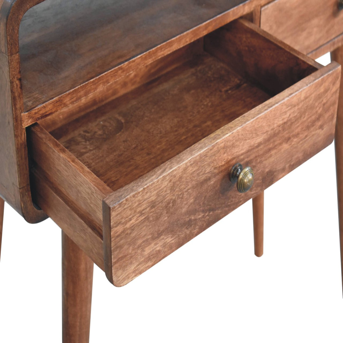 Nashville Curved Honey 2-Drawer Console
